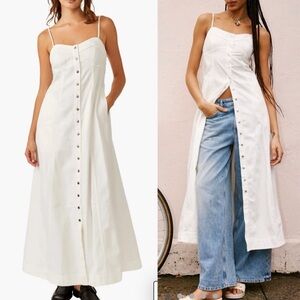 Free People Just Jill Maxi Dress white Size large 1485